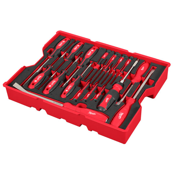 MILWAUKEE 17pc. Screwdriver & Pry Bar Set with Tray for PACKOUT™ Drawers