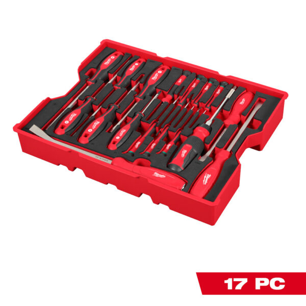MILWAUKEE 17pc. Screwdriver & Pry Bar Set with Tray for PACKOUT™ Drawers - Image 2