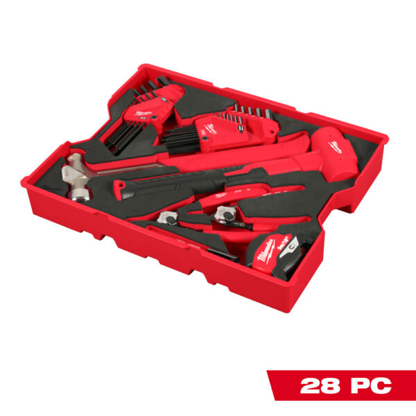 MILWAUKEE 28pc. Hex Key & Hammer Set with Tray for PACKOUT™ Drawers - Image 2