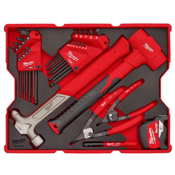 MILWAUKEE 28pc. Hex Key & Hammer Set with Tray for PACKOUT™ Drawers - Image 3