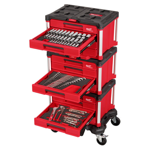 MILWAUKEE 366 Pc. Master Mechanics Hand Tool Set with PACKOUT™ Drawers and Dolly