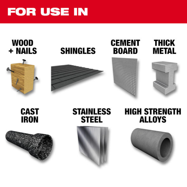MILWAUKEE SAWZALL® Carbide Demolition Wood & Metal Cutting Reciprocating Blades - Image 3