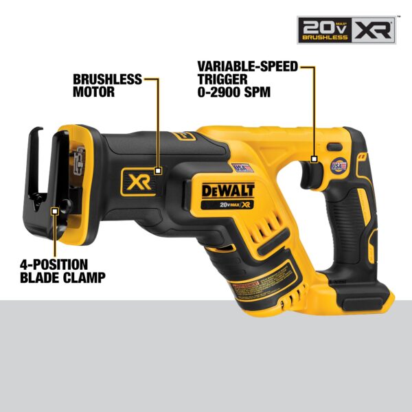 DEWALT® 20V MAX* XR Brushless 4 Tool Combo Kit - Image 4