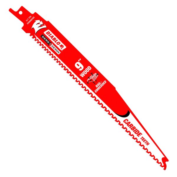 DIABLO Recip Blade 9" 5/7TPI Carbide Demo Demon Nail-Embedded Wood 10/pk - Image 2