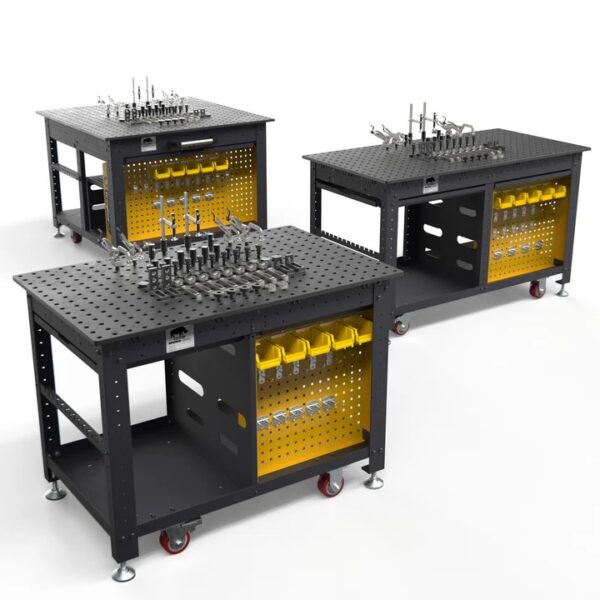 STRONGHAND Rhino Welding Table/Cart + 66pc Fixturing Kit 5/8" Hole - Image 4