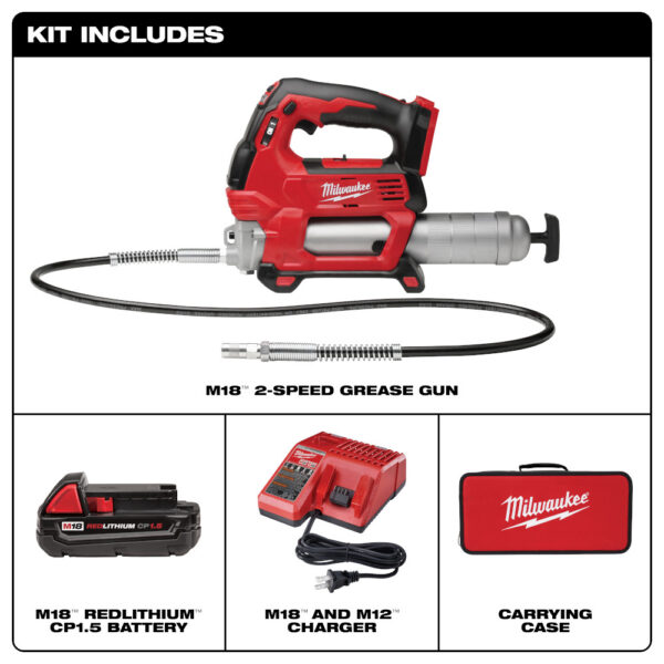 MILWAUKEE M18™ Cordless 2-Speed Grease Gun Kit - Image 4