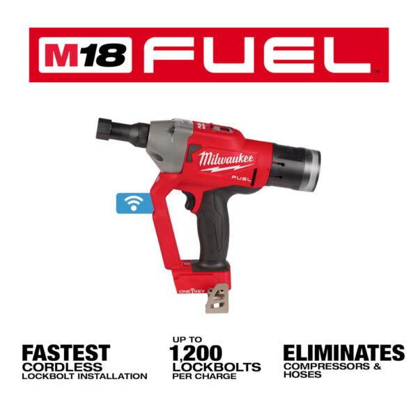 MILWAUKEE M18 FUEL™ 1/4" Lockbolt Tool w/ ONE-KEY™ (Tool Only) - Image 4