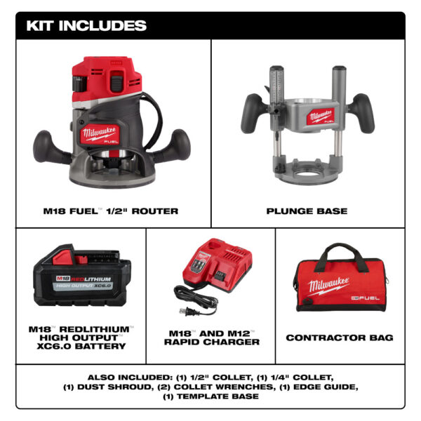 MILWAUKEE M18 FUEL™ 1/2" Router Kit - Image 5