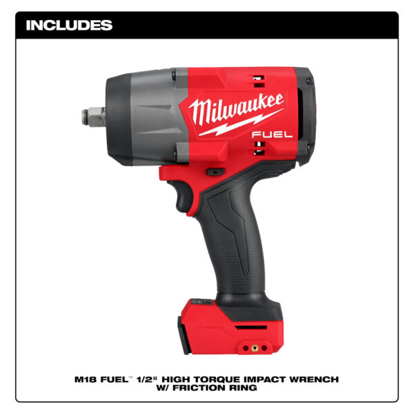 MILWAUKEE M18 FUEL™ 1/2" High Torque Impact Wrench w/ Friction Ring (Tool Only) - Image 5