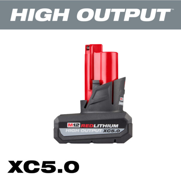 MILWAUKEE M12 REDLITHIUM HO XC5.0 Battery Pack - Image 4