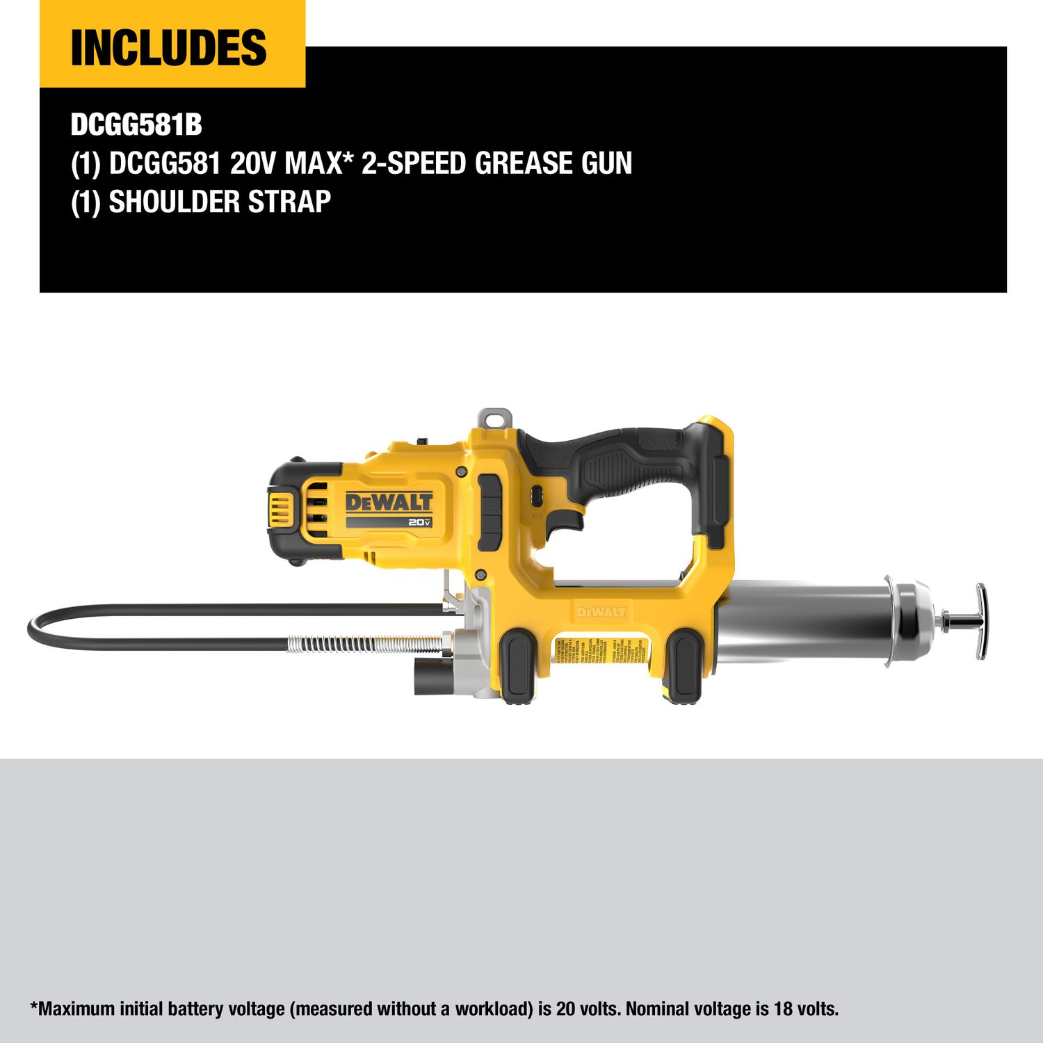 DEWALT 20V MAX* Cordless 10,000 PSI Variable 2-Speed Grease Gun (Tool Only) - Image 4