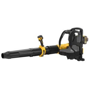 DEWALT DCBL570Y2 60V MAX brushless cordless backpack blower kit with flexible hose, control handle, and padded ergonomic harness