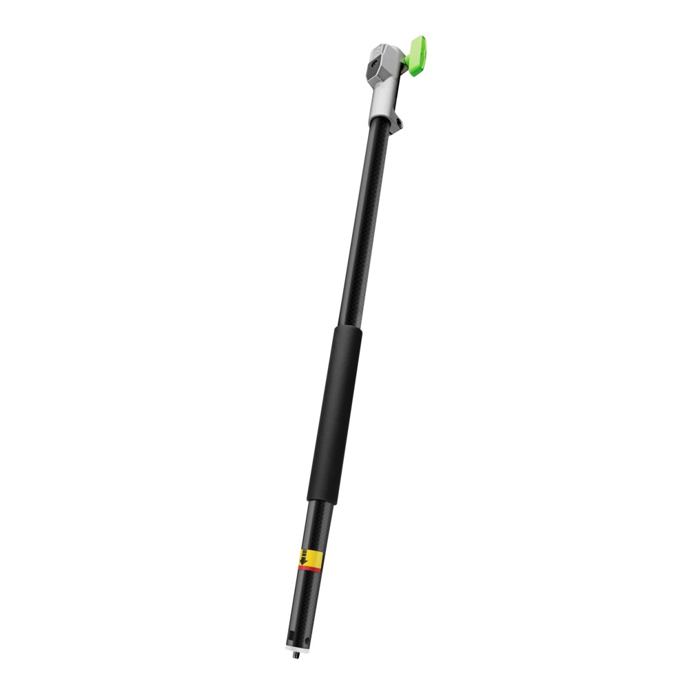 EGO EP7501 31-inch carbon fiber extension pole with quick-connect locking coupler and padded grip, isolated on white background