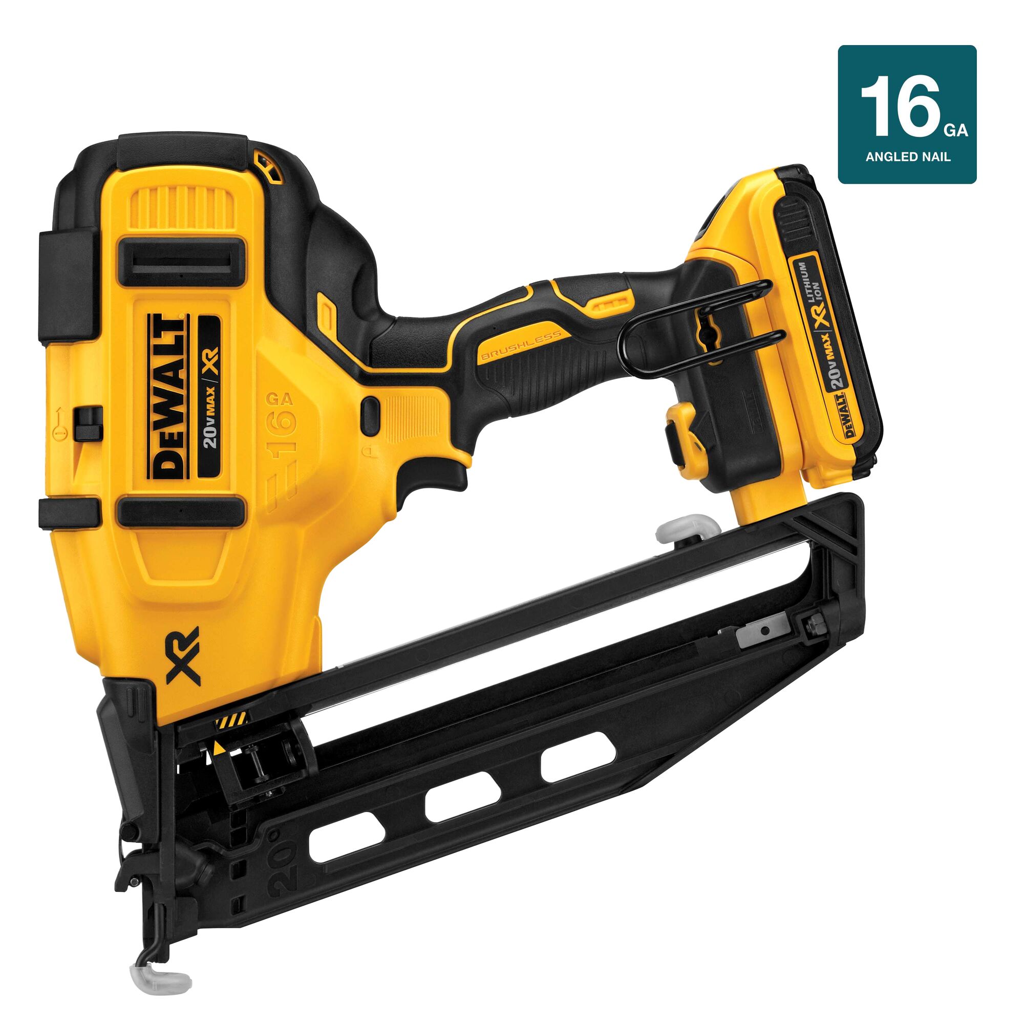 DEWALT 20V MAX* XR® 16 GA Angled Finish Nailer Kit - Image 2