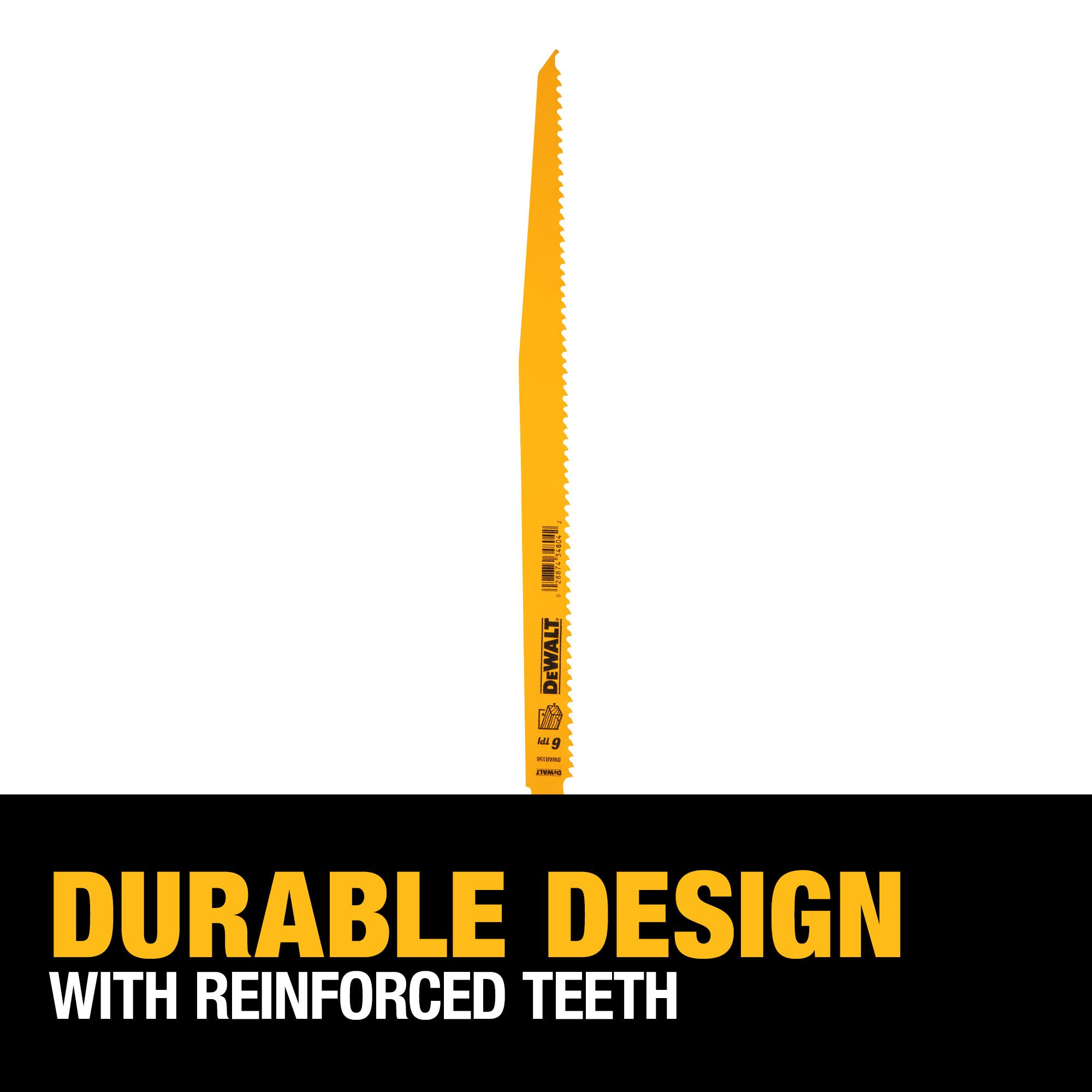 DEWALT® 12" Recip Saw Blade Wood 6 TPI - Image 3