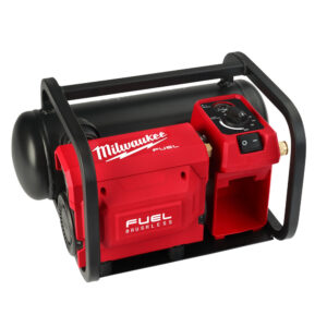 Milwaukee 2840-20 M18 FUEL 2 gallon compact quiet compressor, cordless air compressor with roll cage frame and control panel, portable jobsite compressor product image