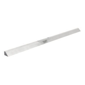 Milwaukee 48-38-2012C 12 ft magnesium screed bar MX Fuel vibratory screed attachment product image, long double triangle profile bar with centered Milwaukee logo, concrete screed bar product image