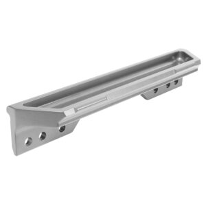 Milwaukee 48-38-7070 MX FUEL vibratory screed bar adapter, aluminum adapter body with mounting holes and channel profile, product image angled view