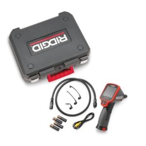 RIDGID micro CA-150 inspection camera kit with case, camera unit, cable, and accessories