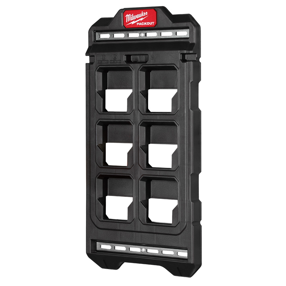 Milwaukee PACKOUT Compact Wall Plate 48-22-8496 vertical modular mounting panel with reinforced tracks for tool storage system