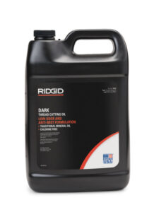 RIDGID dark thread cutting oil one gallon container with handle and screw cap