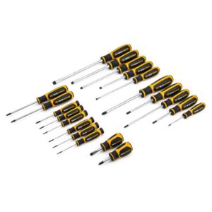 GEARWRENCH 80066H screwdriver set 20 piece Phillips slotted Torx drivers arranged on white background screwdriver set product image