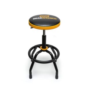 adjustable swivel shop stool with padded seat
