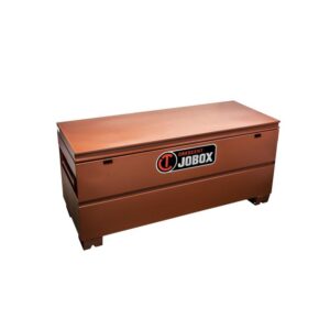 CJB638990 CRESCENT JOBOX 60 inch Tradesman steel chest product image, brown steel job box closed lid with JOBOX logo and skid base visible