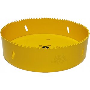 20.1500.200 KARNASCH 7-7/8" (200 mm) bi-metal hole saw product image with 8% cobalt cutting edge, variable tooth pattern, and side ejection slots for large-diameter hole cutting applications.