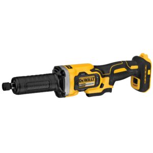 DEWALT DCG426B 20V MAX Brushless Variable Speed Cordless 1-1/2 in. Die Grinder (Tool Only) product image with 1/4 in. collet, ergonomic grip, and brushless motor.