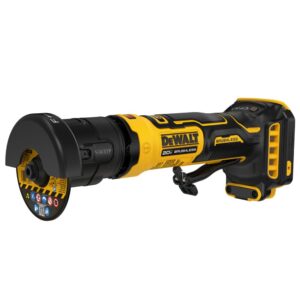 DEWALT DCG430B ATOMIC COMPACT SERIES 20V MAX 3" Cut-Off Tool (Tool Only) product image showing cordless cut-off tool with 3-inch cutting wheel, protective guard, brushless motor, and ergonomic grip.