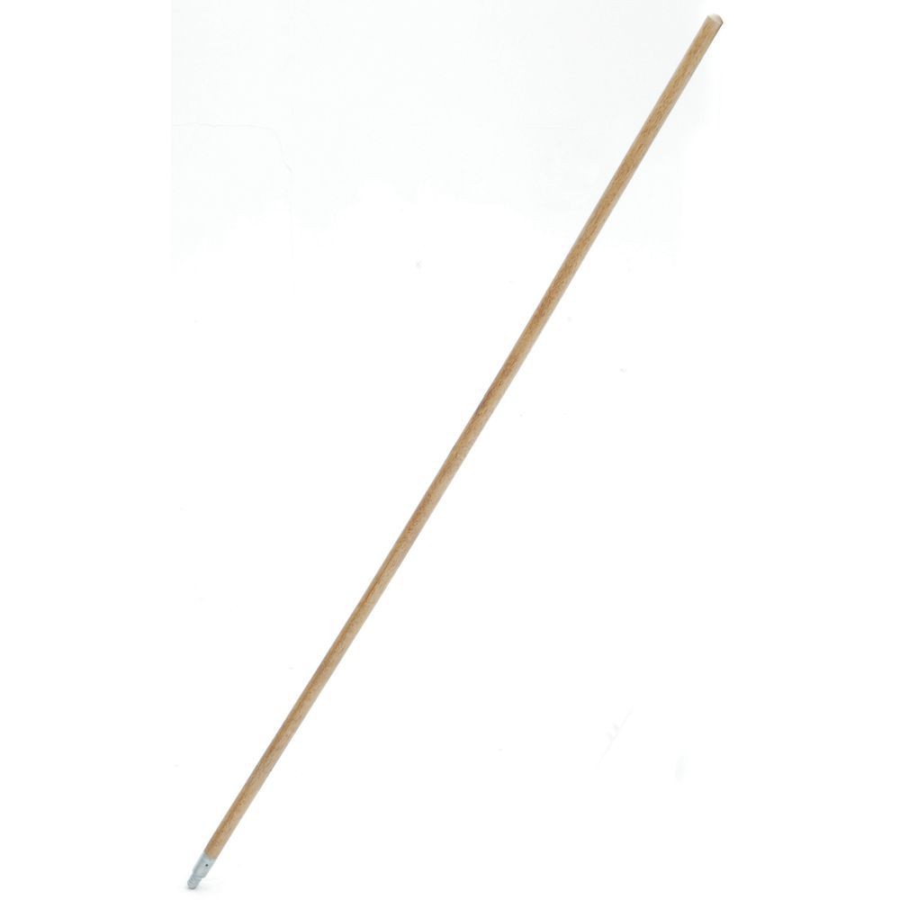 M2 Wooden Broom Handle 60" x 15/16" w/ Metal Threaded Tip