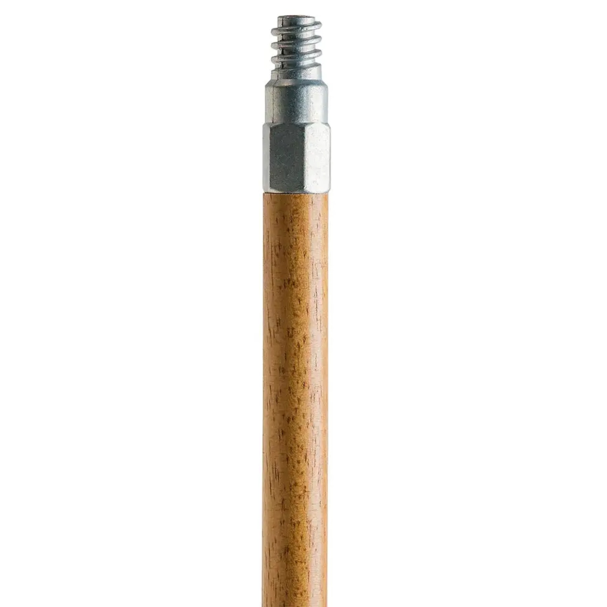M2 Wooden Broom Handle 60" x 15/16" w/ Metal Threaded Tip - Image 2