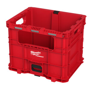 MILWAUKEE 48-22-8439 PACKOUT XL Crate product image showing the red open-front storage crate on a white background