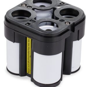 Spectra Q103311 rechargeable battery pack product image showing the black housing and four white cylindrical battery cells.