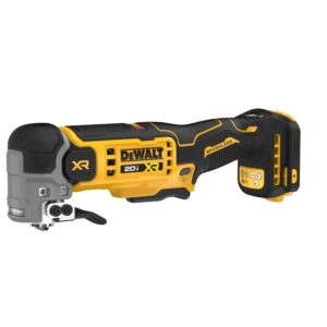 DEWALT DCS359B 20V MAX XR Brushless Oscillating Multi-Tool product image, side view showing compact cordless tool body and Quick-Change accessory clamp