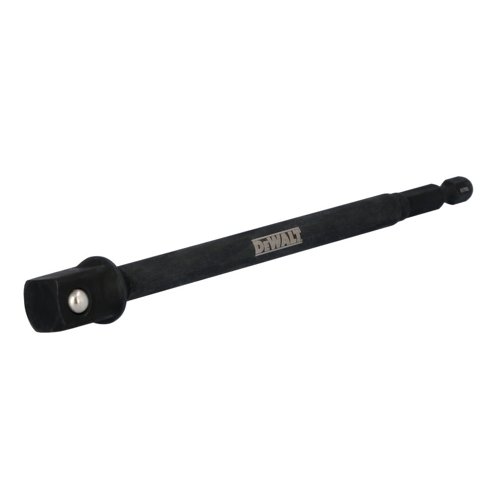 DEWALT 1/2″ Drive x 6″ Socket Adapter with ball detent, angled view