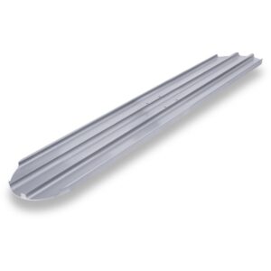 MARSHALLTOWN 14721 48 in. round-end magnesium bull float blade product image, showing ribbed top and mounting holes.