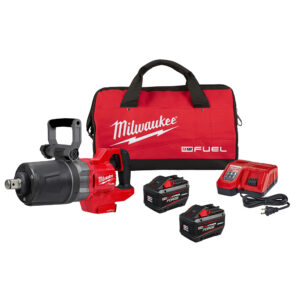 MILWAUKEE 2868-22HD M18 FUEL™ 1″ D-Handle High Torque Impact Wrench Kit with two batteries, charger and carrying bag product image