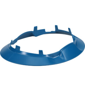 PIP RZRBack Dark Blue Wide Full Brim Attachment for Safety Helmet, SKU HP1242BRIM2-71, product image showing the lightweight clip-in brim with seven attachment points.